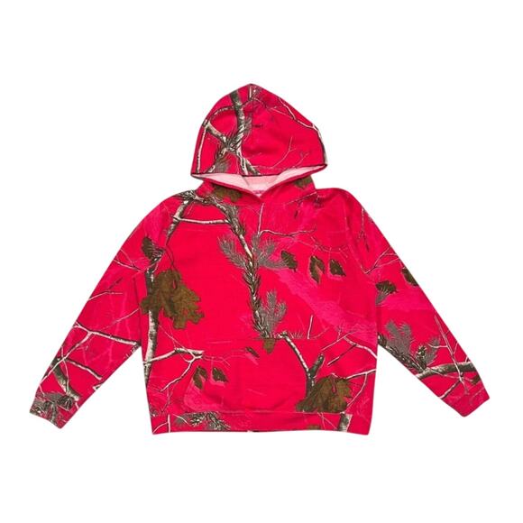 ★ RealTree Hot Pink Women’s Camo Pullover Hoodie w/ Tree Branch Print ★ - Picture 1 of 7
